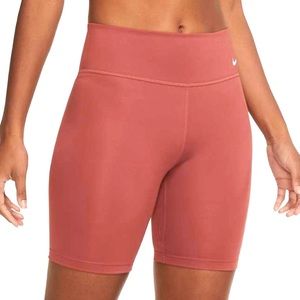 Nike One Mid Rise 7” Canyon Rust/White Bike Shorts Tights Size M Womens